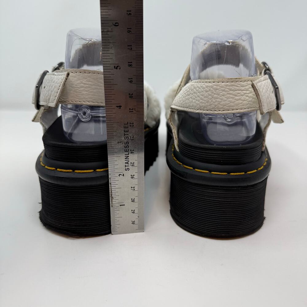 Dr. Martens Sandals Women's 9 White Voss Quad Fluffy Lug Sole Preppy Luxury - Picture 11 of 16